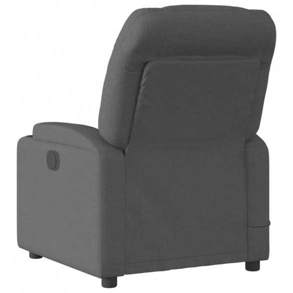 Fauteuil inclinable de massage électrique gris foncé tissu Fauteuil inclinable de massage électrique gris foncé tissu