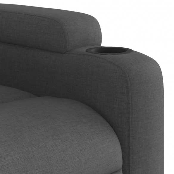 Fauteuil inclinable de massage électrique gris foncé tissu Fauteuil inclinable de massage électrique gris foncé tissu