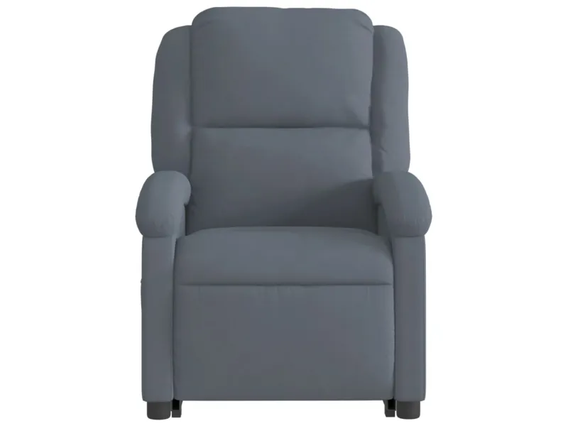 Fauteuil de massage inclinable Gris foncé Velours