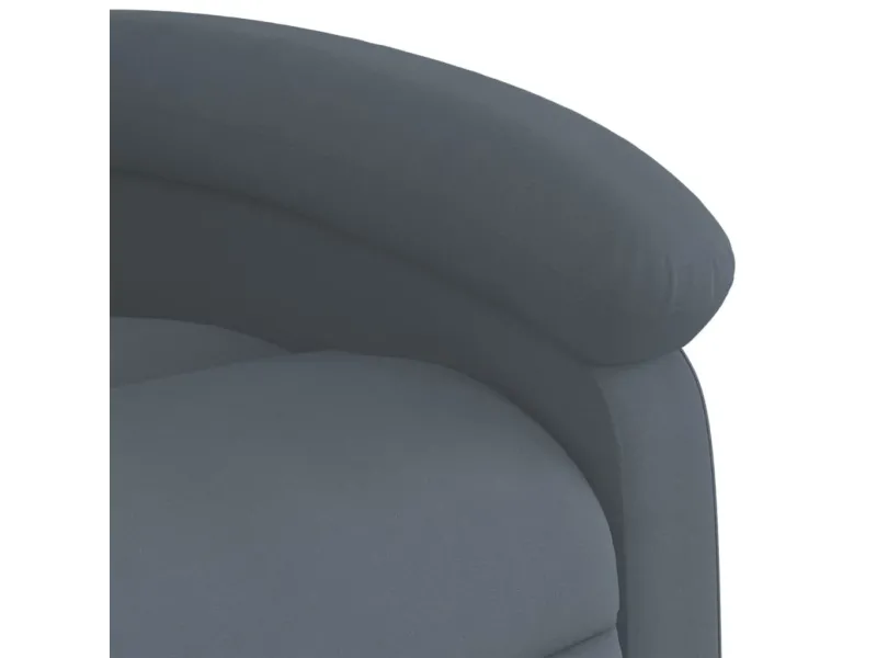 Fauteuil de massage inclinable Gris foncé Velours