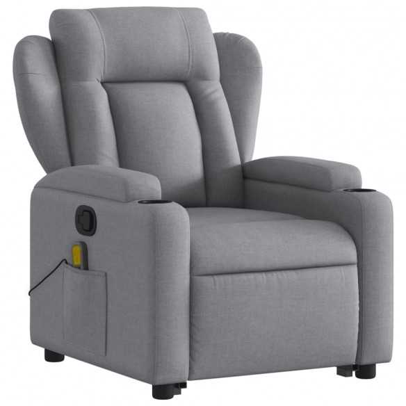Fauteuil de massage inclinable Gris clair Tissu Fauteuil de massage inclinable Gris clair Tissu