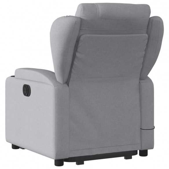 Fauteuil inclinable de massage électrique Gris clair Tissu Fauteuil inclinable de massage électrique Gris clair Tissu