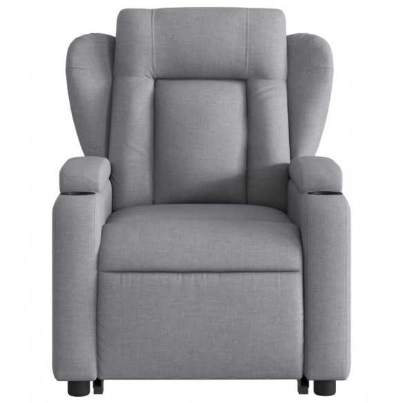 Fauteuil inclinable de massage électrique Gris clair Tissu Fauteuil inclinable de massage électrique Gris clair Tissu