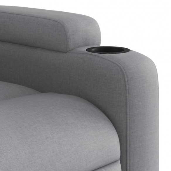 Fauteuil inclinable de massage électrique Gris clair Tissu Fauteuil inclinable de massage électrique Gris clair Tissu