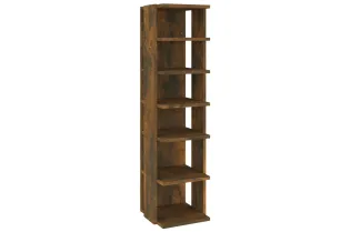 Étagère à chaussures Chêne fumé 27,5x27x102cm Bois d'ingénierie 2