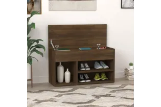 Banc à chaussures Chêne marron 80x30x45 cm Bois d'ingénierie