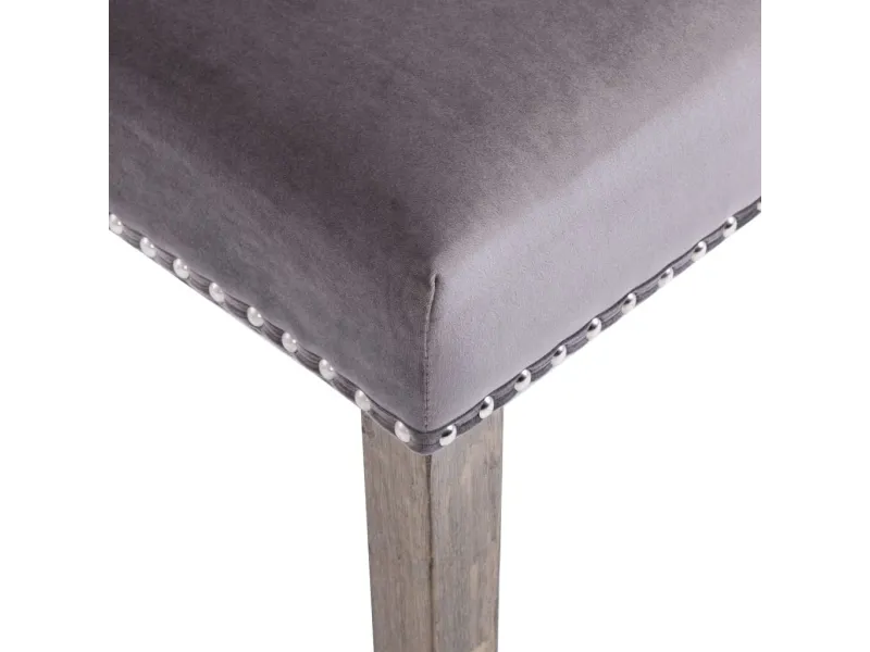 Chaise à manger Gris Velours