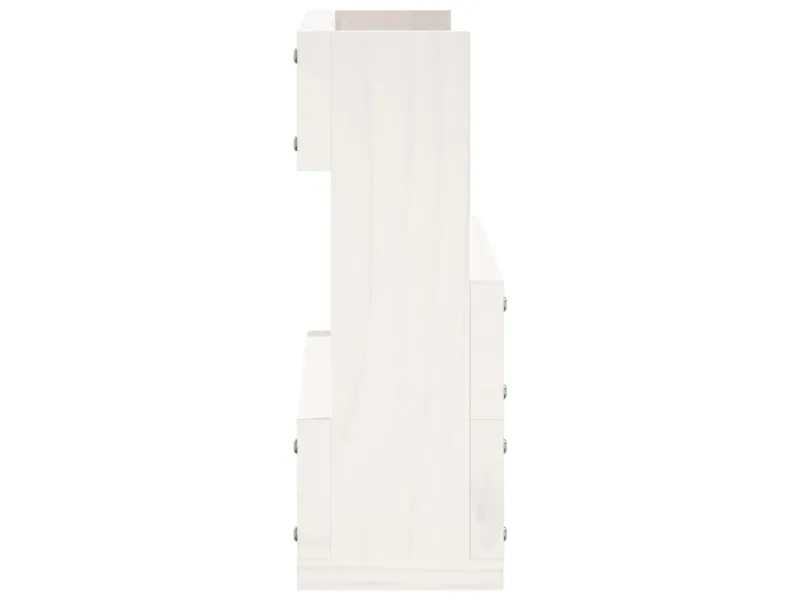 Étagères à chaussures murales 2 pcs Blanc 59x9x23 cm Pin massif