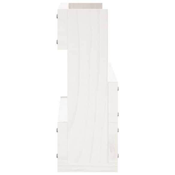 Étagères à chaussures murales 2 pcs Blanc 59x9x23 cm Pin massif