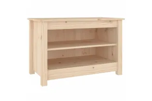 Banc à chaussures 70x38x45,5 cm Bois de pin massif 2