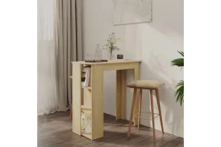 Table de bar avec étagère Chêne sonoma 102x50x103,5cm Aggloméré