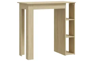 Table de bar avec étagère Chêne sonoma 102x50x103,5cm Aggloméré 2