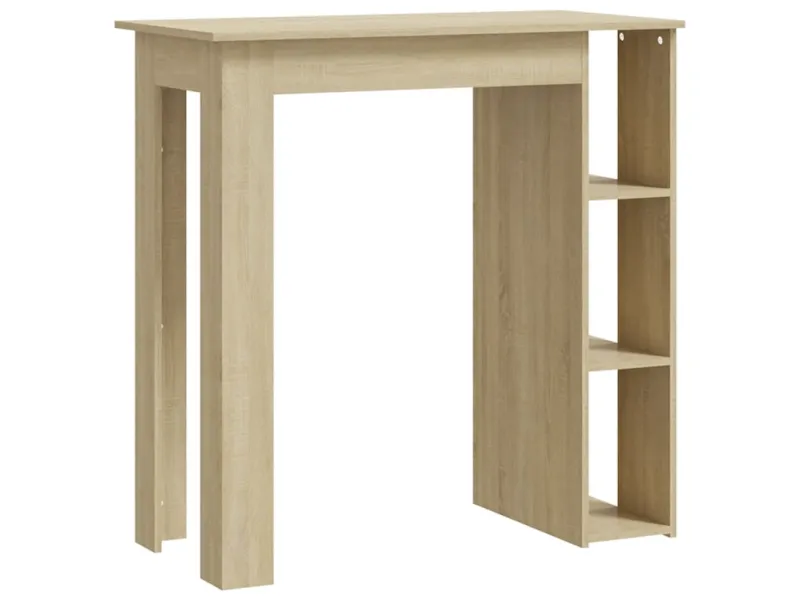 Table de bar avec étagère Chêne sonoma 102x50x103,5cm Aggloméré