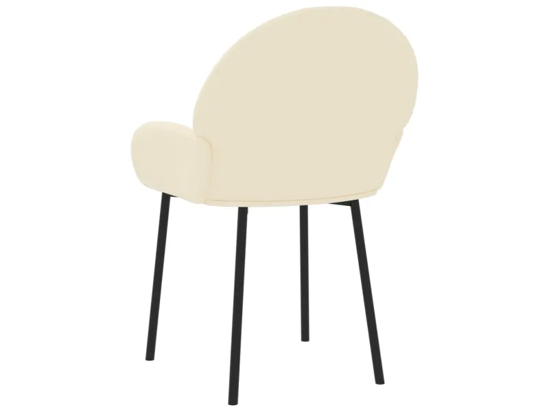 Chaises à manger lot de 2 crème similicuir