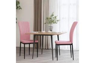 Chaises à manger lot de 2 Rose Velours