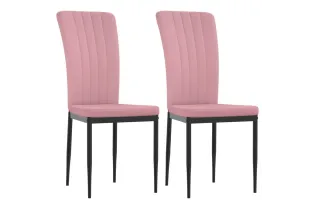 Chaises à manger lot de 2 Rose Velours 2