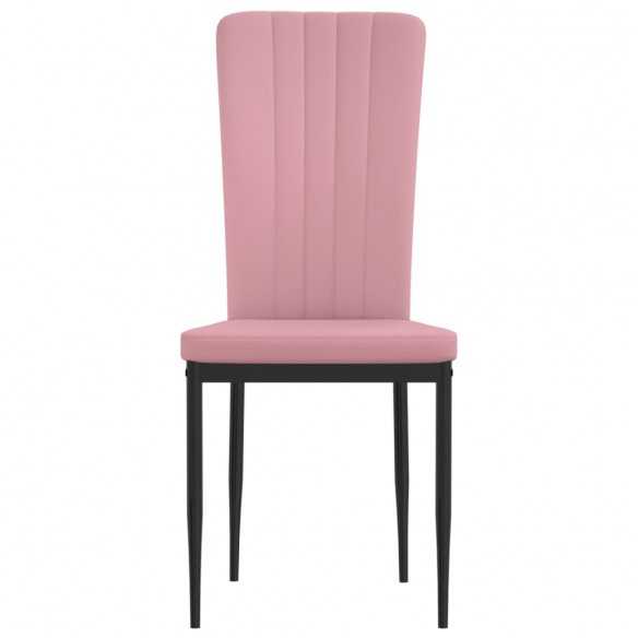 Chaises à manger lot de 2 Rose Velours