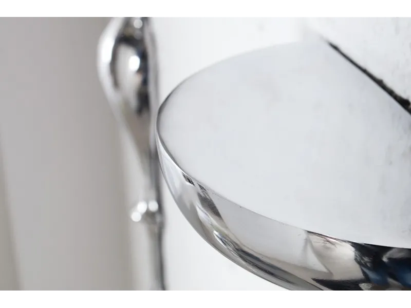 Support mural style baroque 60 cm en aluminium argenté