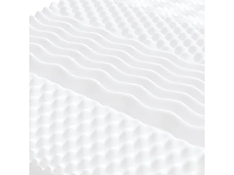 Matelas en mousse blanc 140x190 cm 7 zones dureté 20 ILD
