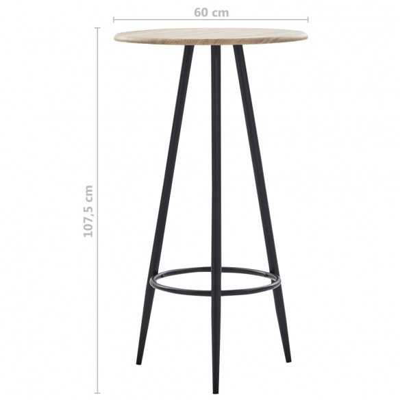 Table de bar Chêne 60 x 107,5 cm MDF