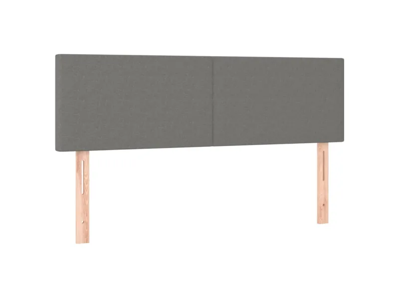 cadre de lit et matelas et LED Gris foncé 140x200 cm