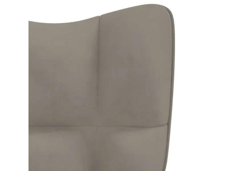 Chaise à bascule Gris clair Velours