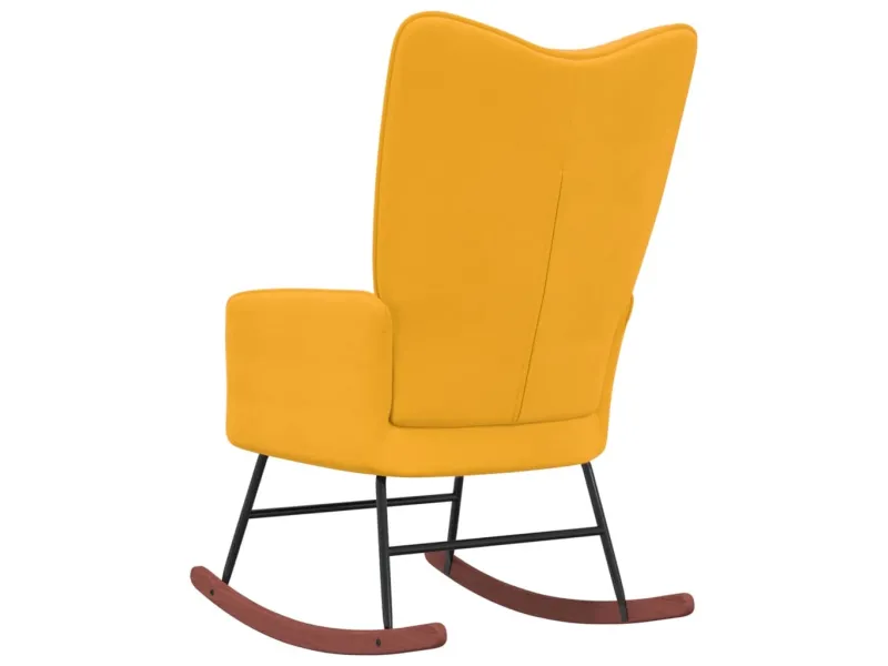 Chaise à bascule Jaune moutarde Velours