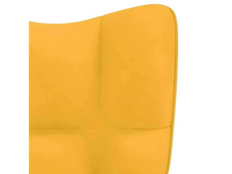Chaise à bascule Jaune moutarde Velours