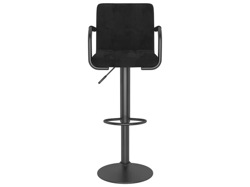 Tabourets de bar lot de 2 noir velours