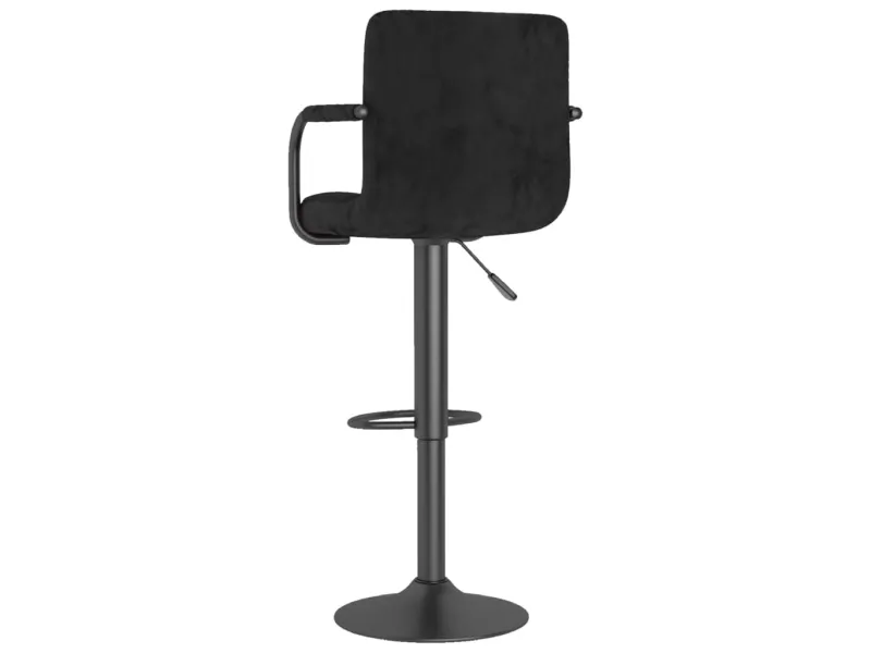 Tabourets de bar lot de 2 noir velours