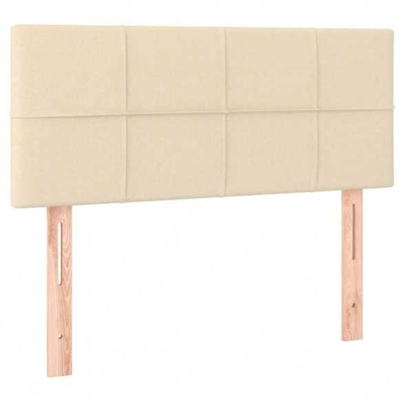 Tête de lit à LED Crème 100x5x78/88 cm Tissu
