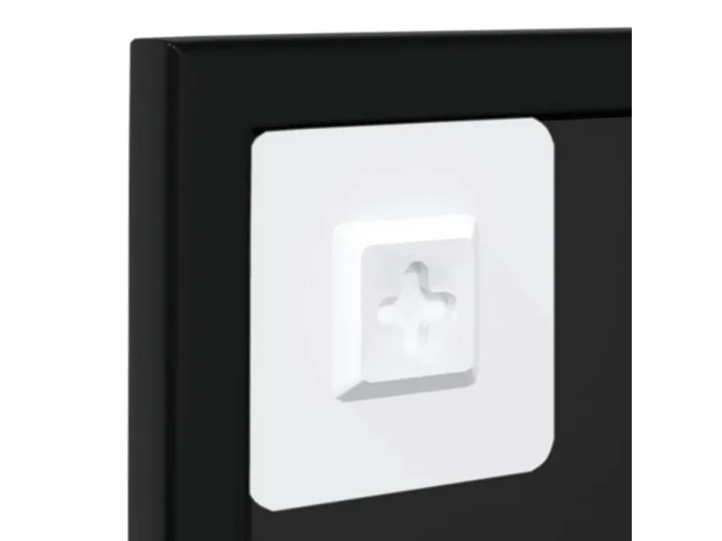 Miroirs muraux 3 pcs noir 100x60 cm métal