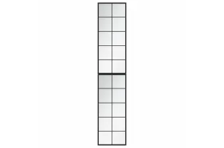 Miroirs muraux 2 pcs noir 100x40 cm métal 2