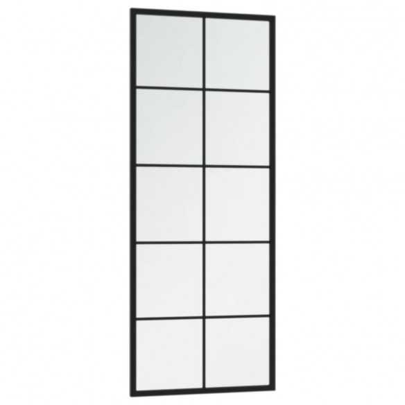 Miroirs muraux 2 pcs noir 100x40 cm métal