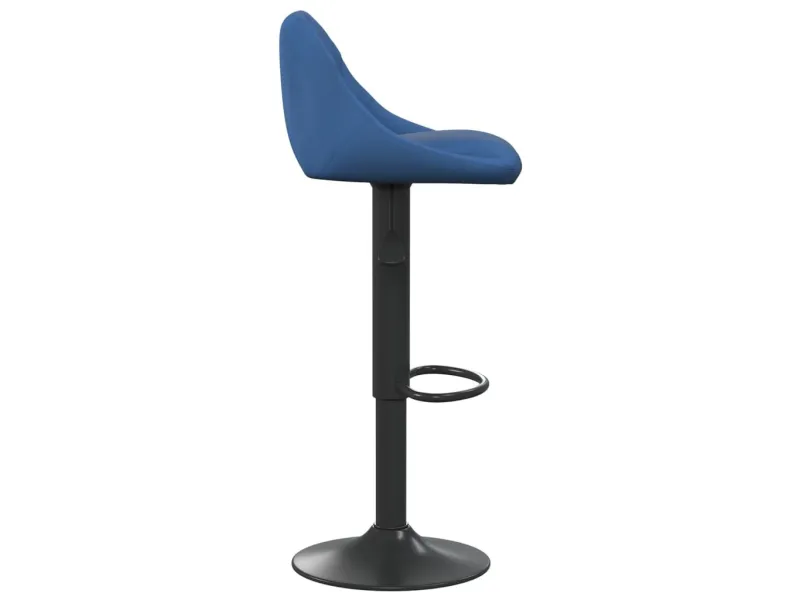 Tabourets de bar lot de 2 bleu velours
