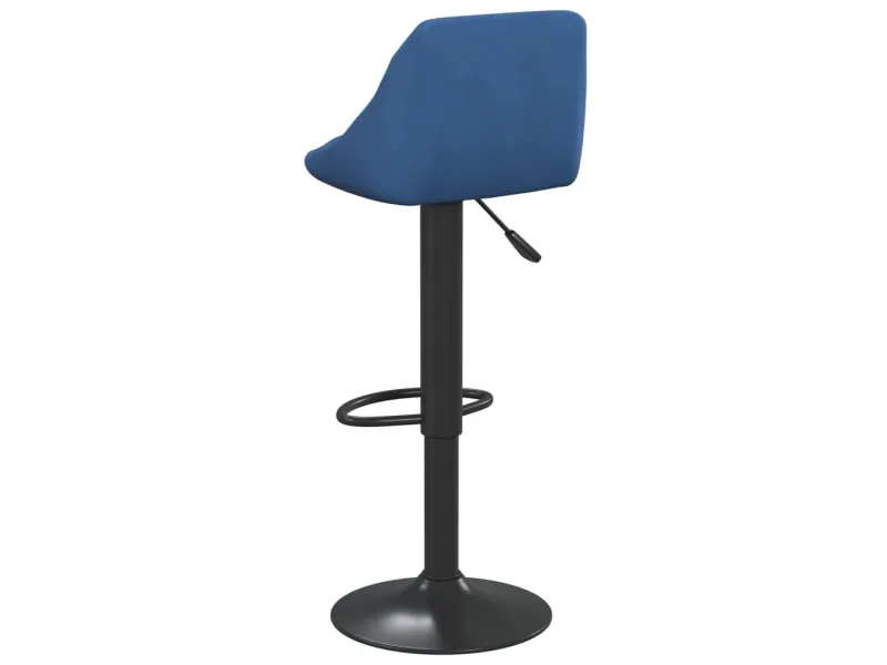 Tabourets de bar lot de 2 bleu velours