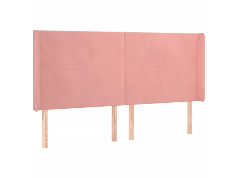 Tête de lit à LED Rose 183x16x118/128 cm Velours