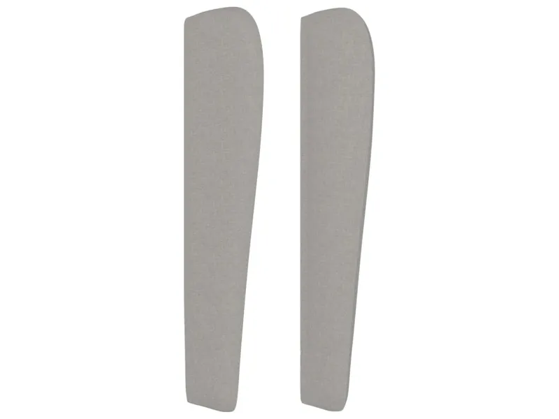 Tête de lit avec oreilles Gris clair 103x23x118/128 cm Tissu