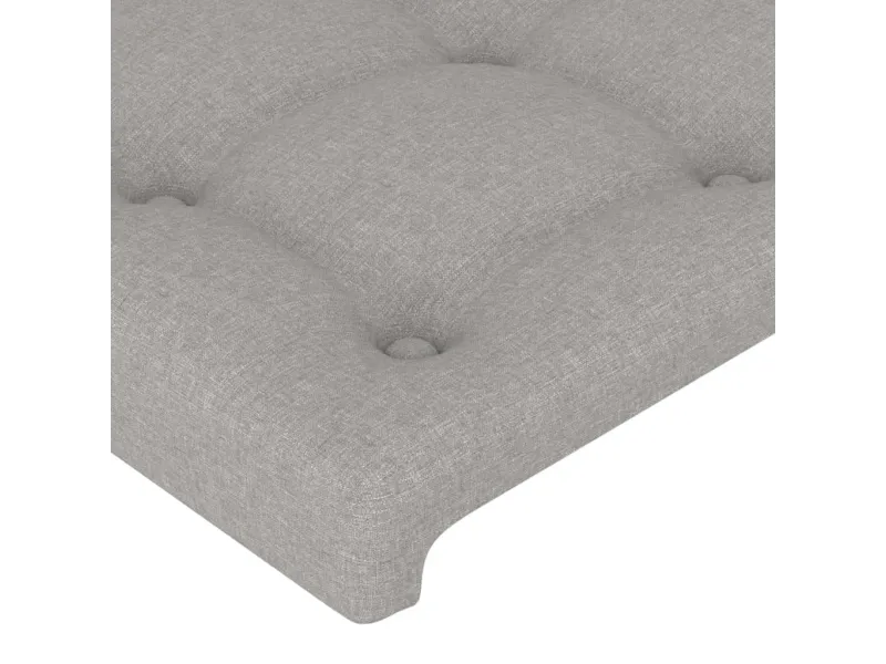 Tête de lit avec oreilles Gris clair 103x23x118/128 cm Tissu