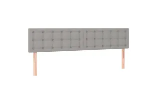 Têtes de lit 2 pcs Gris clair 100x5x78/88 cm Tissu 2