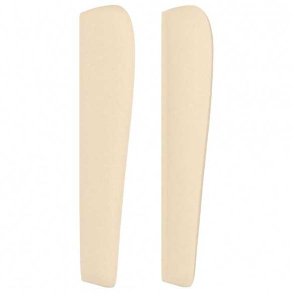 Tête de lit avec oreilles Crème 93x23x118/128 cm Tissu