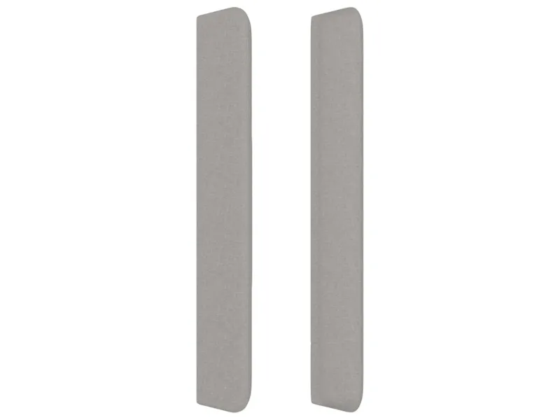 Tête de lit avec oreilles Gris clair 103x16x118/128 cm Tissu