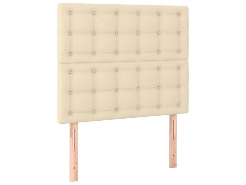 Tête de lit à LED Crème 90x5x118/128 cm Tissu