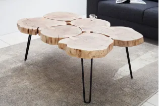 Table basse design industriel 115 cm 2