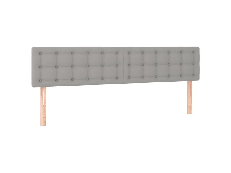 Tête de lit à LED Gris clair 200x5x78/88 cm Tissu