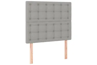 Têtes de lit 2 pcs Gris clair 90x5x78/88 cm Tissu 2