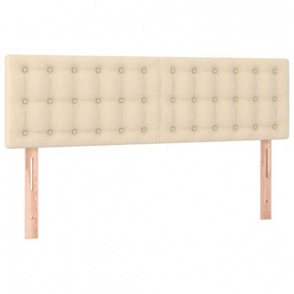 Têtes de lit 2 pcs Crème 72x5x78/88 cm Tissu
