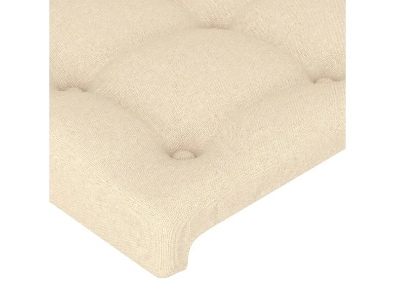Têtes de lit 2 pcs Crème 72x5x78/88 cm Tissu