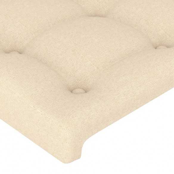 Têtes de lit 2 pcs Crème 72x5x78/88 cm Tissu