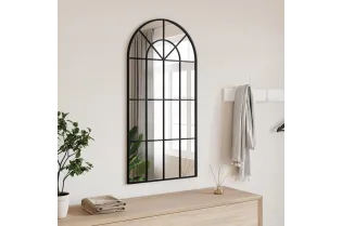 Miroir mural noir 50x100 cm arche fer